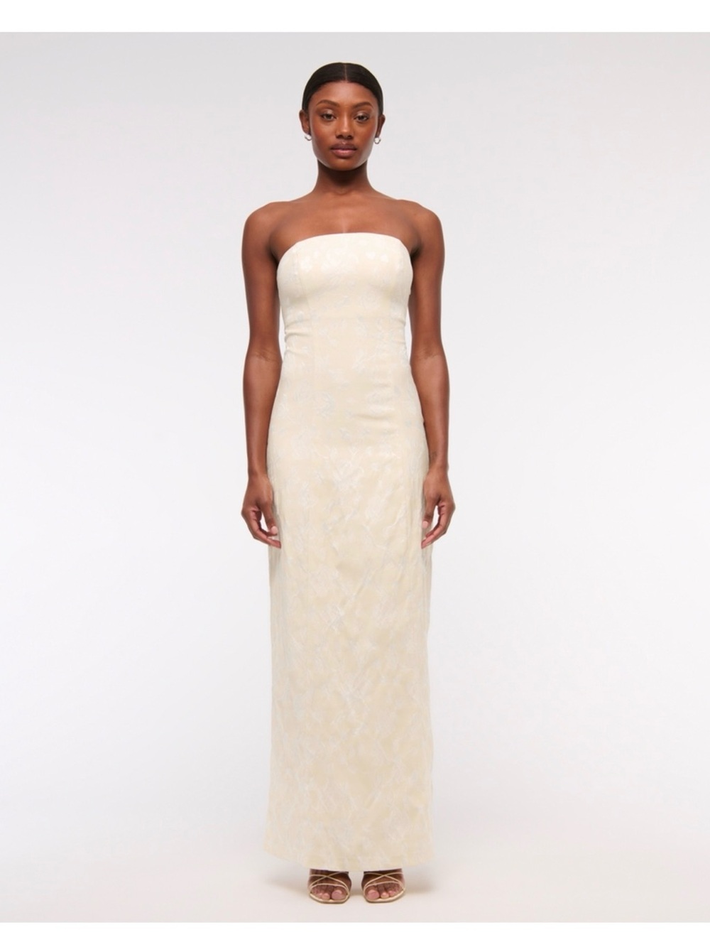 Abercrombie Strapless Ivory Lace Dress